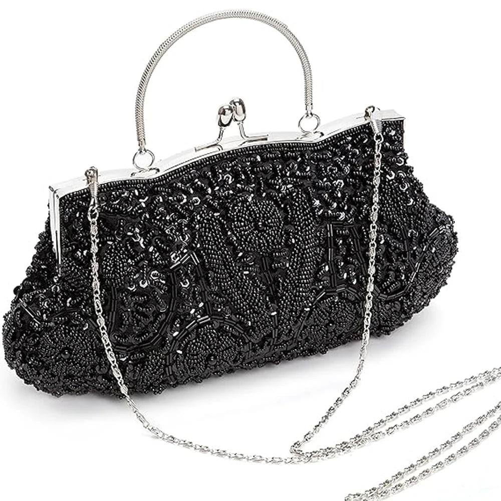 Retro Beaded Evening Clutch