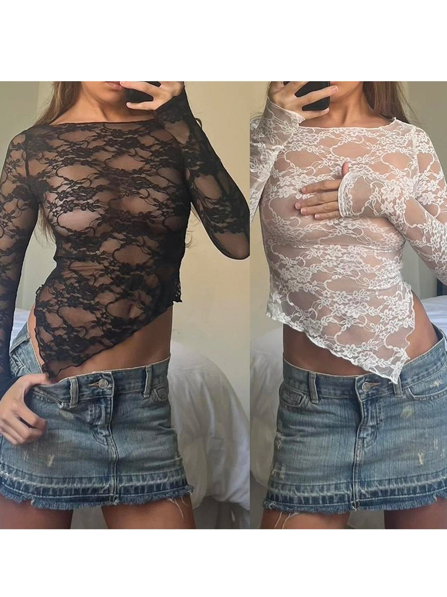 Lace Off-Shoulder Crop