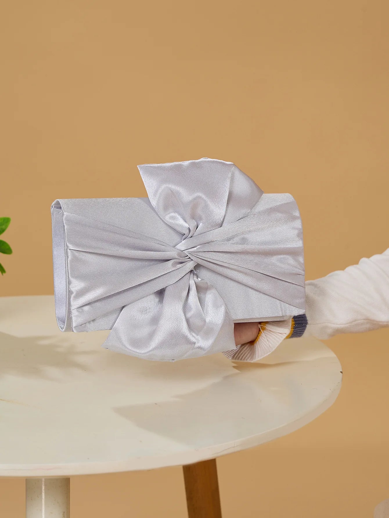 Elegant Pleated Wedding Clutch