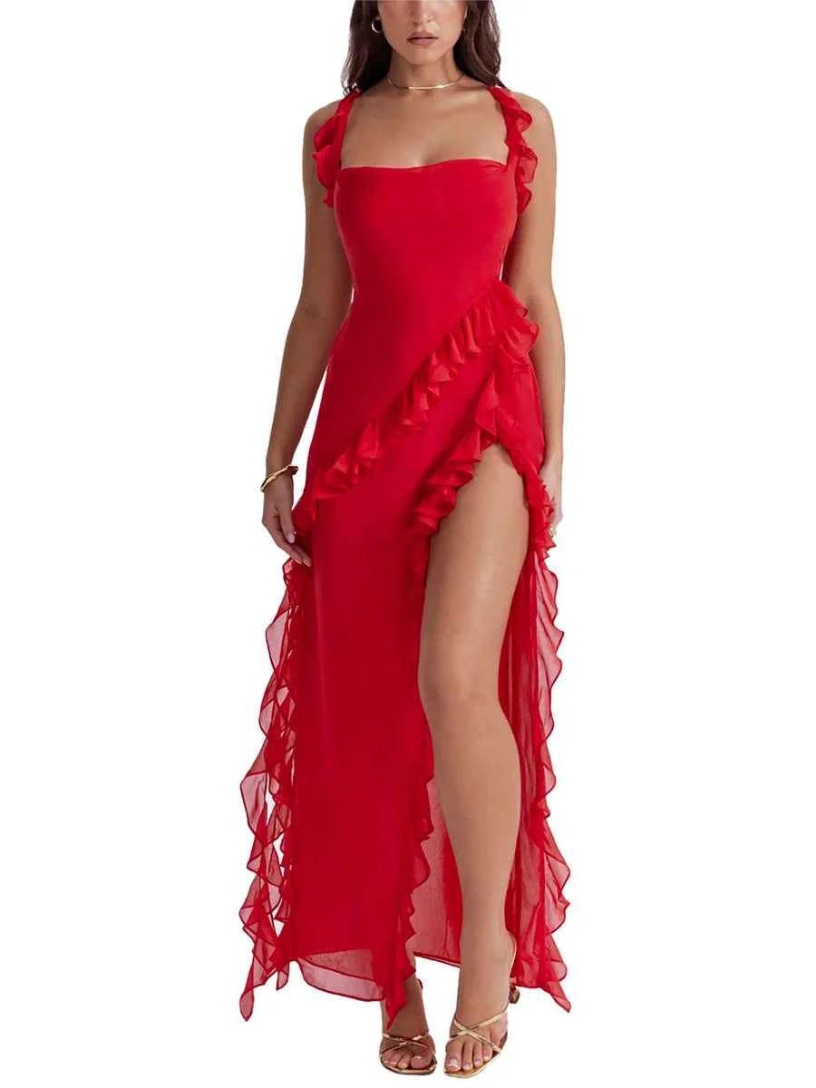 Ruffle Long Party Dress