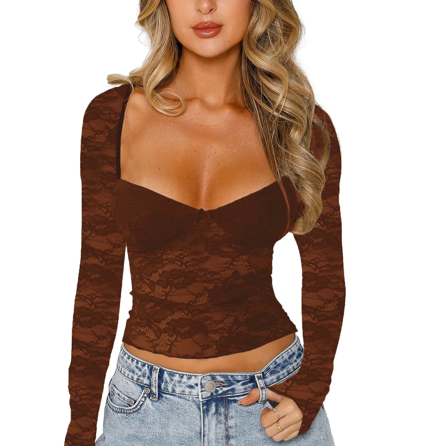 Floral Lace Crop Top