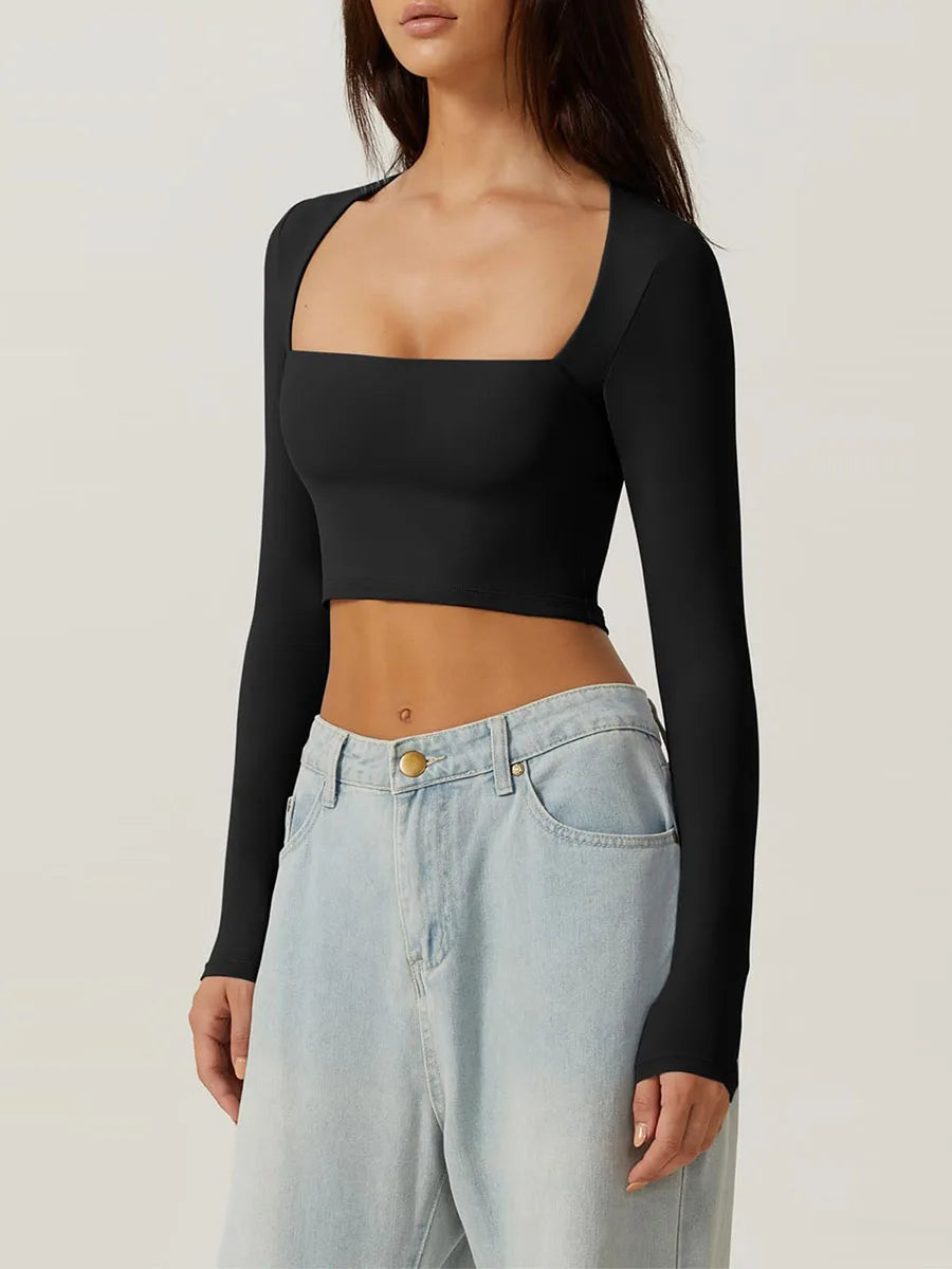 Square Neck Crop Top