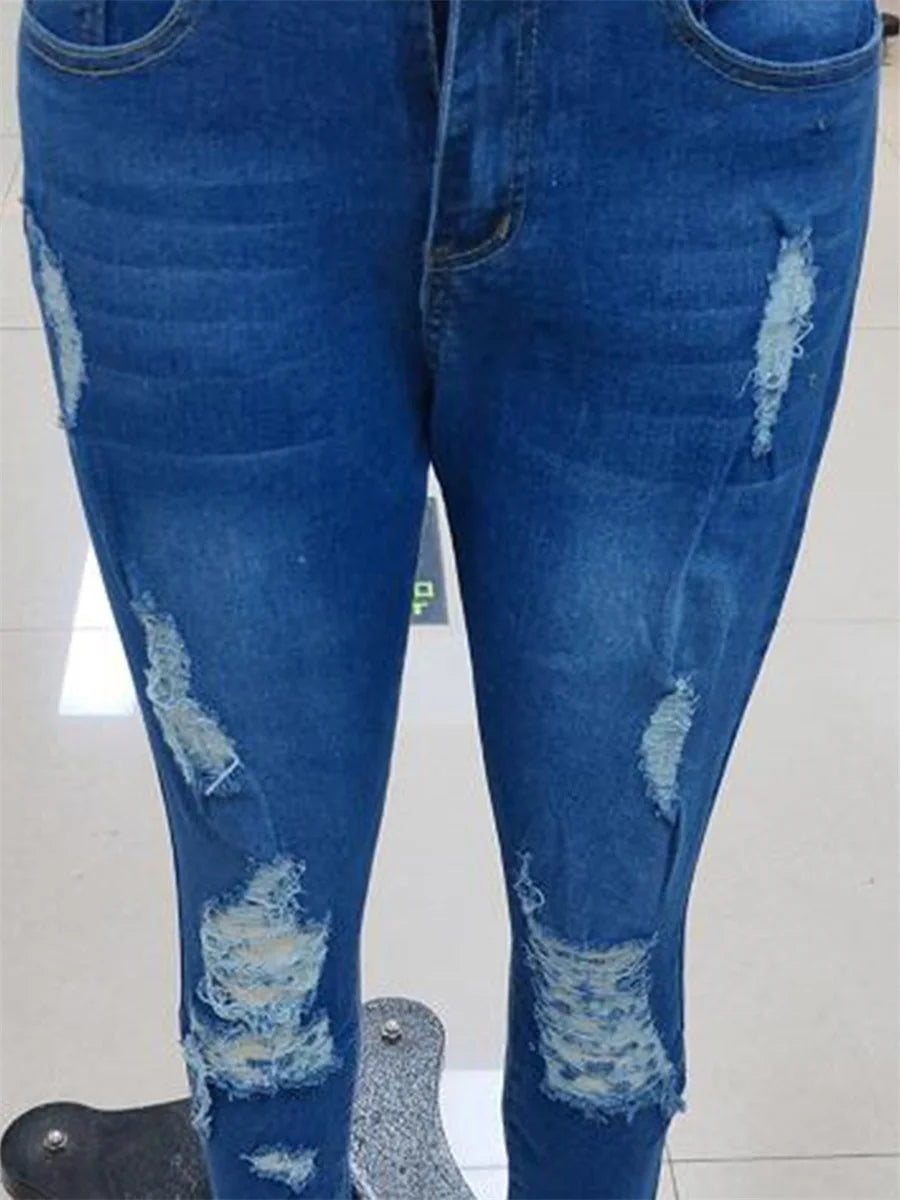 High Waist Ripped Jeans