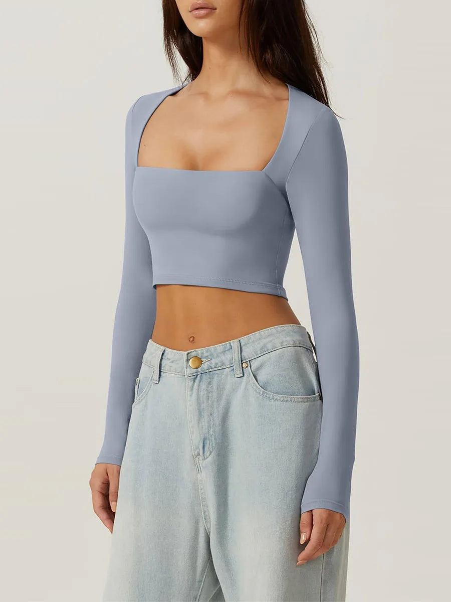 Square Neck Crop Top