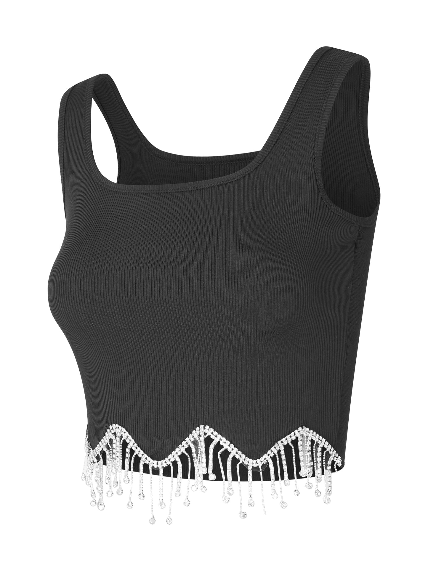 Tassel Rhinestone Camisole Top