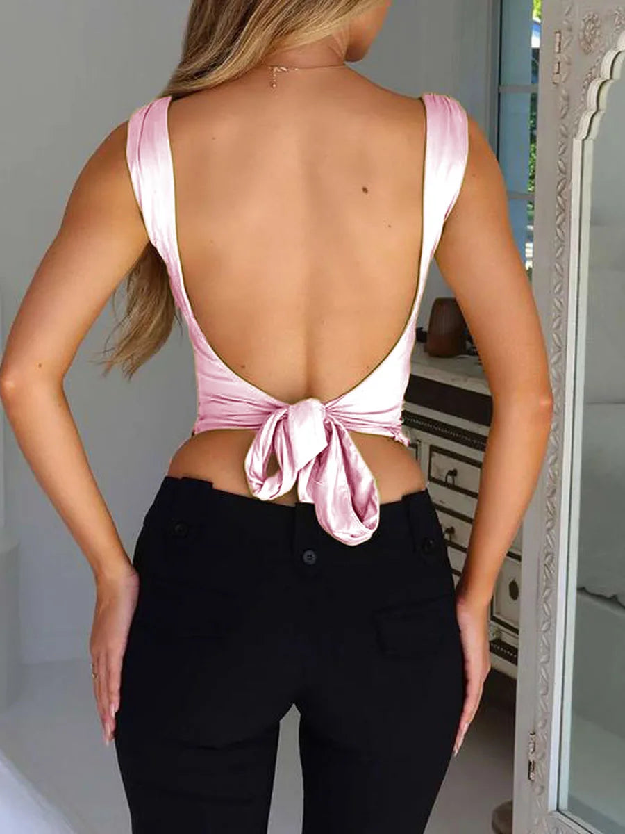 Tie Backless Camisole Top