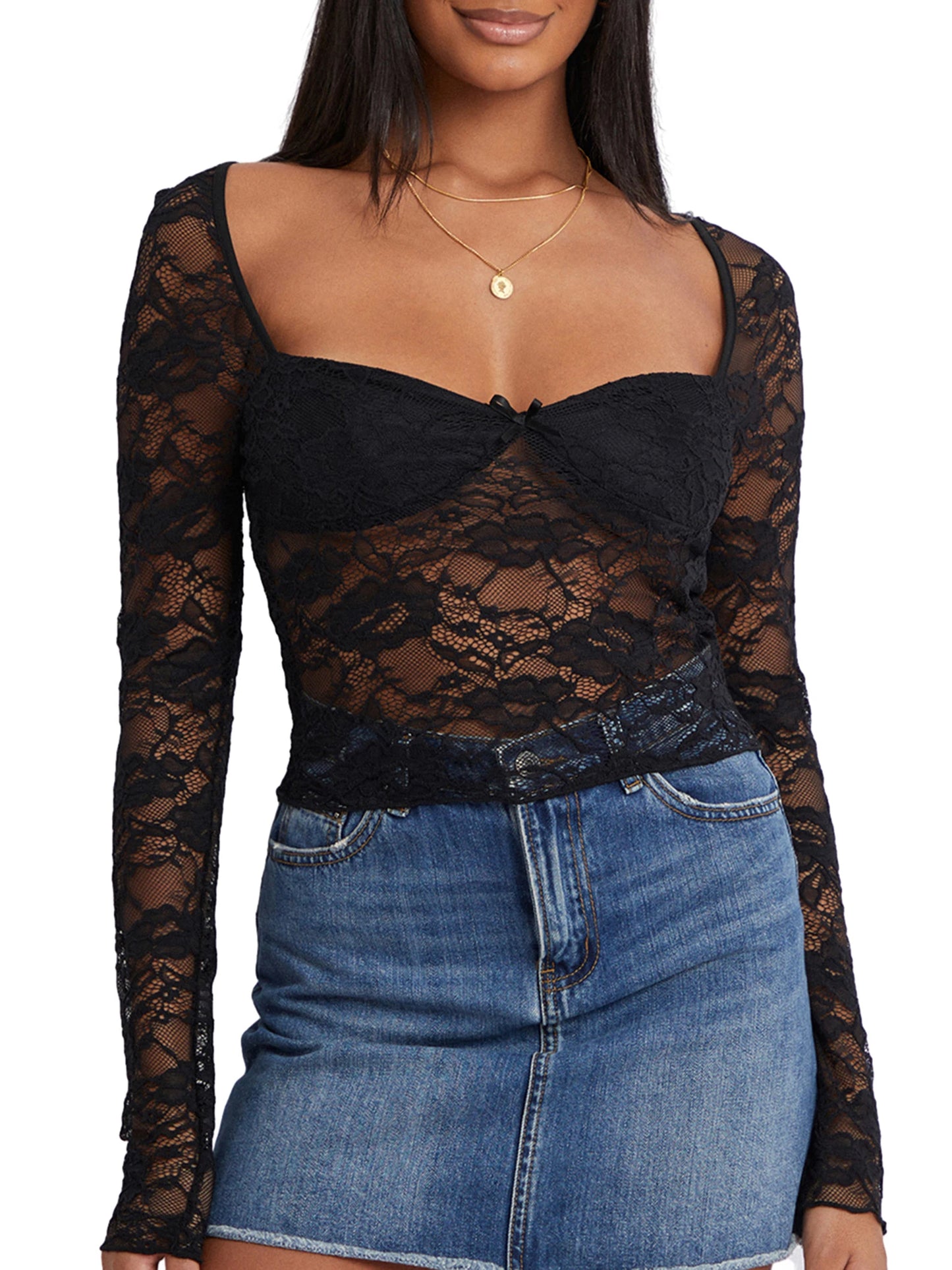 Floral Lace Crop Top