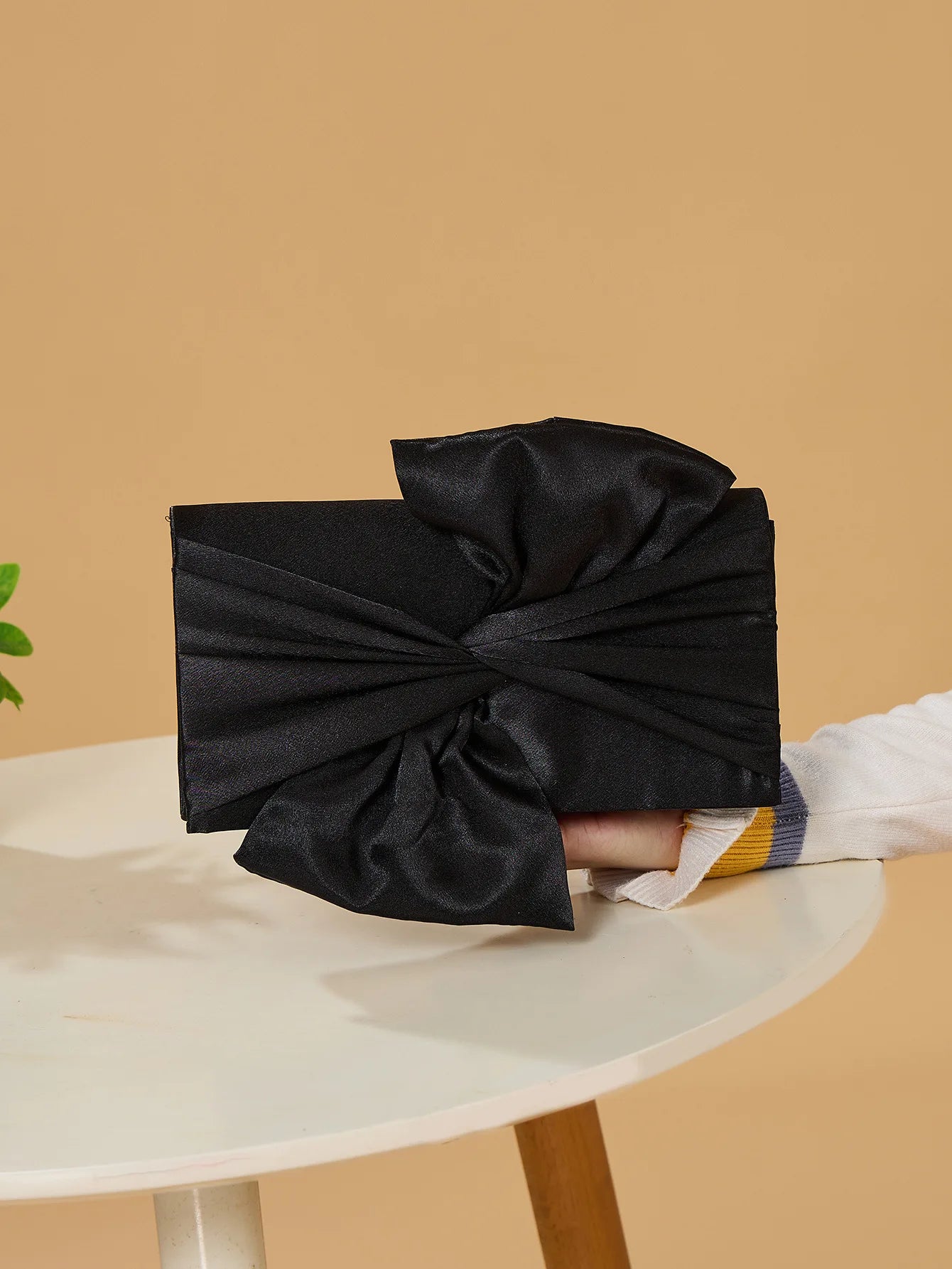 Elegant Pleated Wedding Clutch