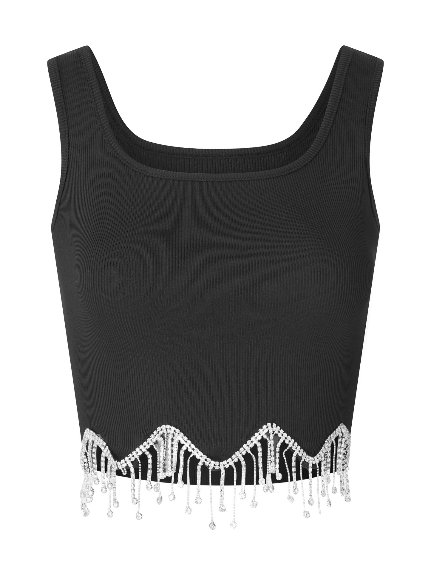 Tassel Rhinestone Camisole Top