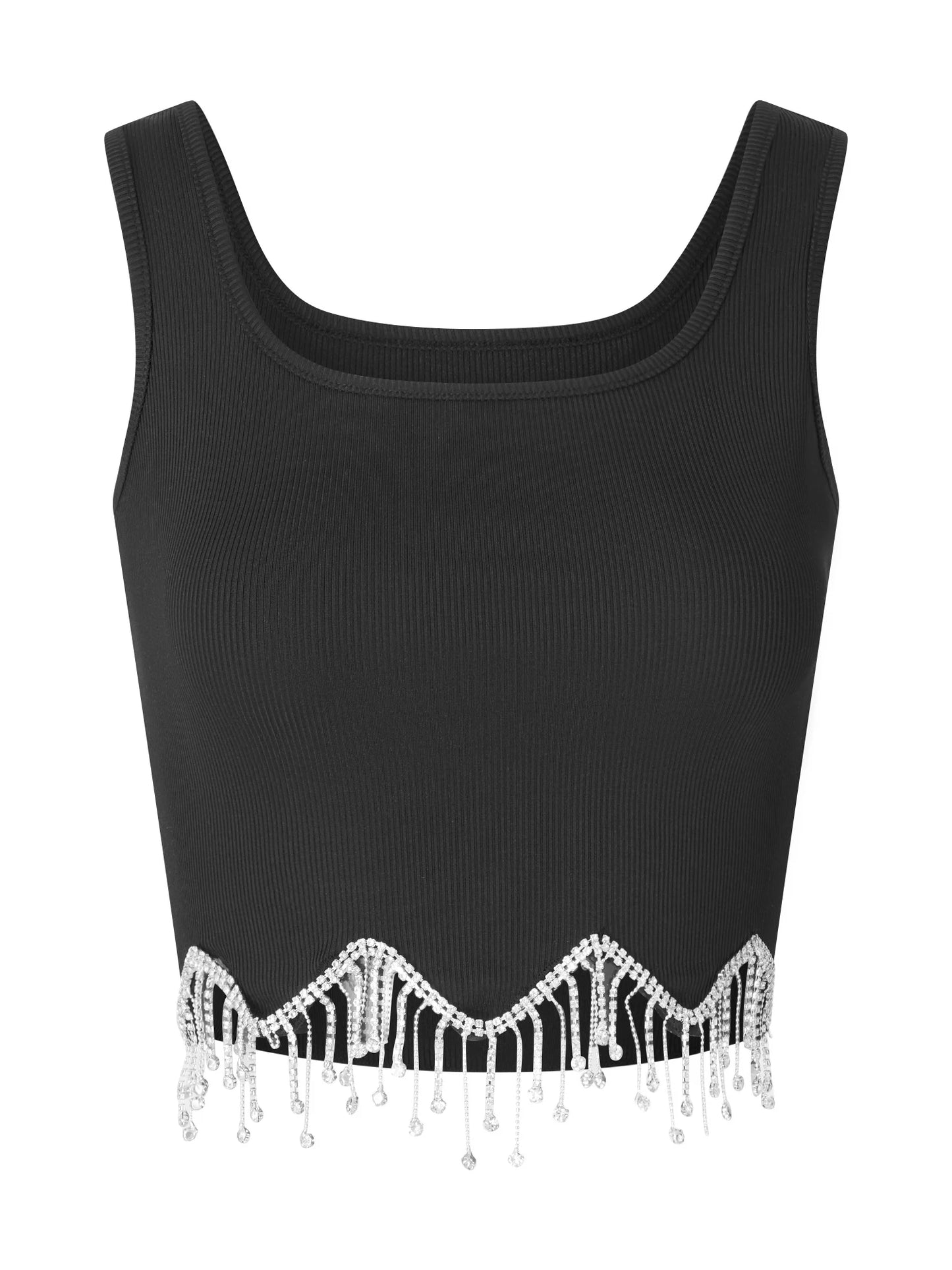 Tassel Rhinestone Camisole Top
