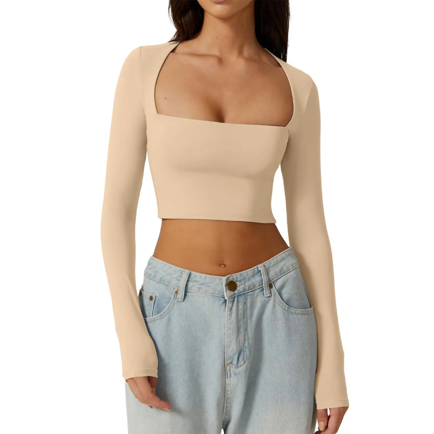 Square Neck Crop Top
