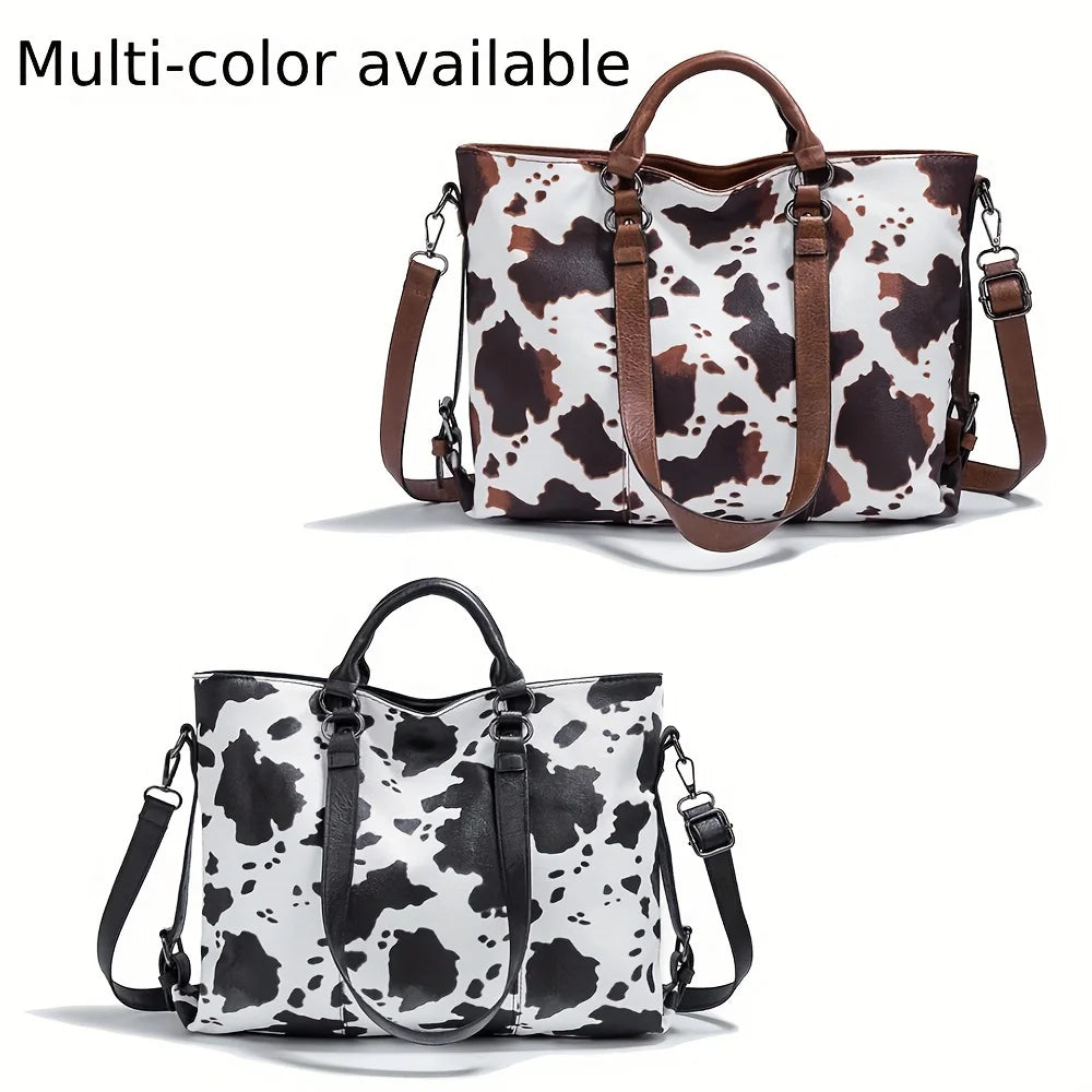 Cow Print Western Tote