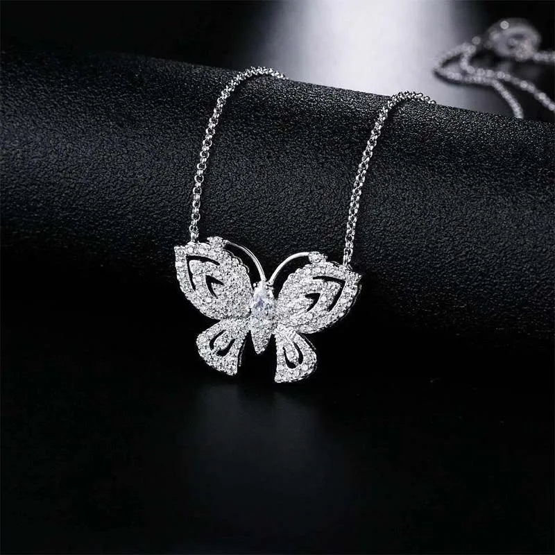 Butterfly Austrian Rhinestone Necklace