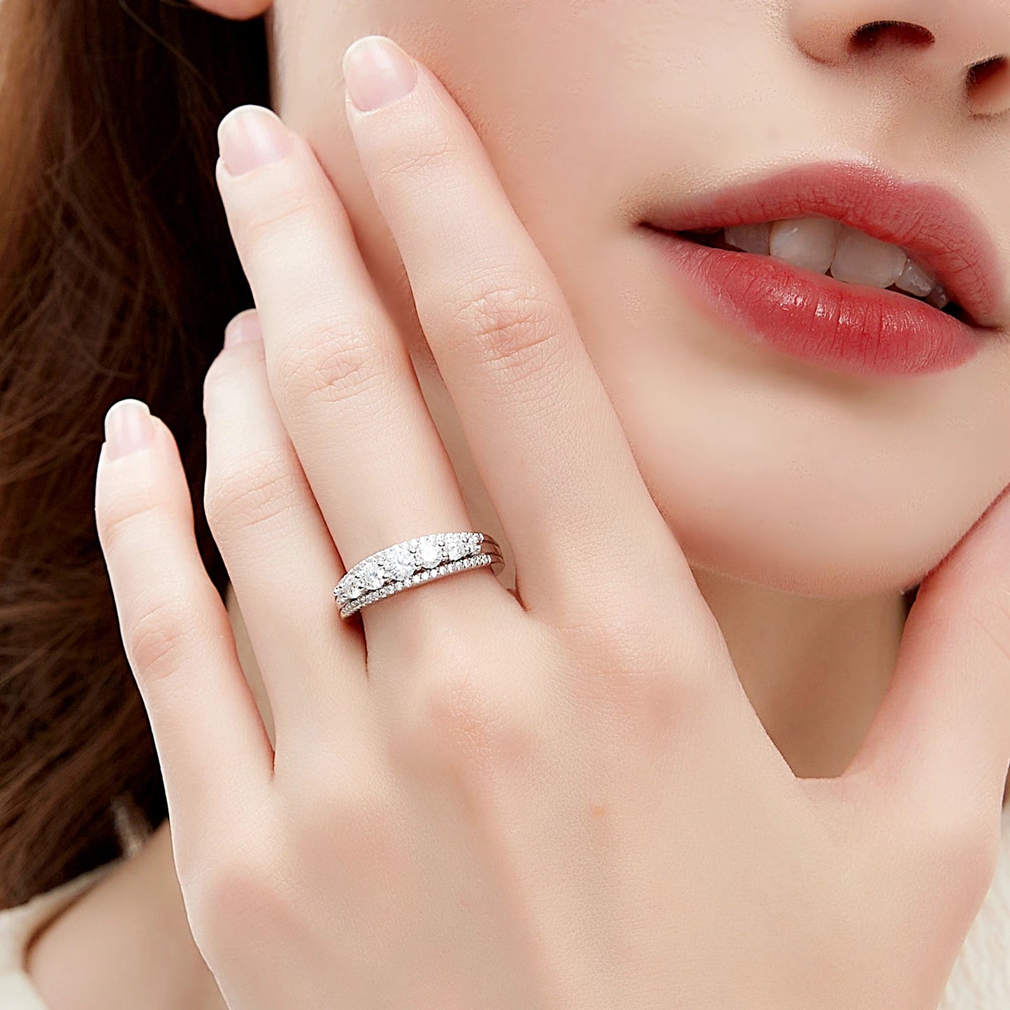 Luxury Moissanite Eternity Band