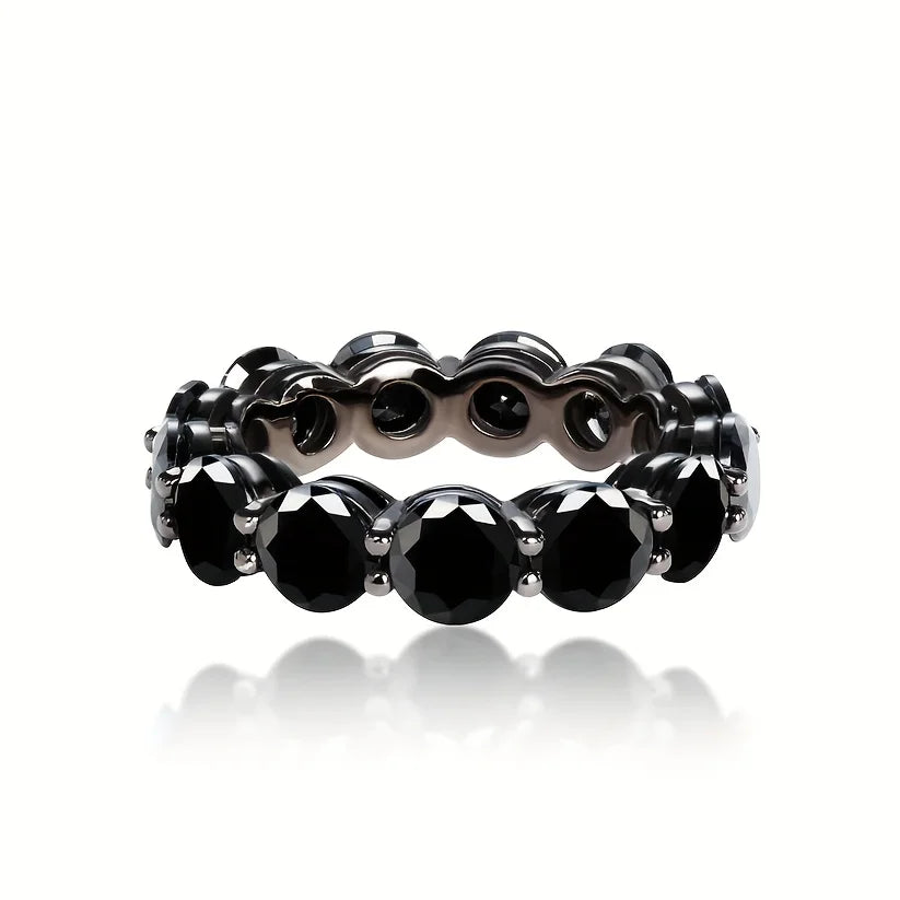 Black Moissanite Ring