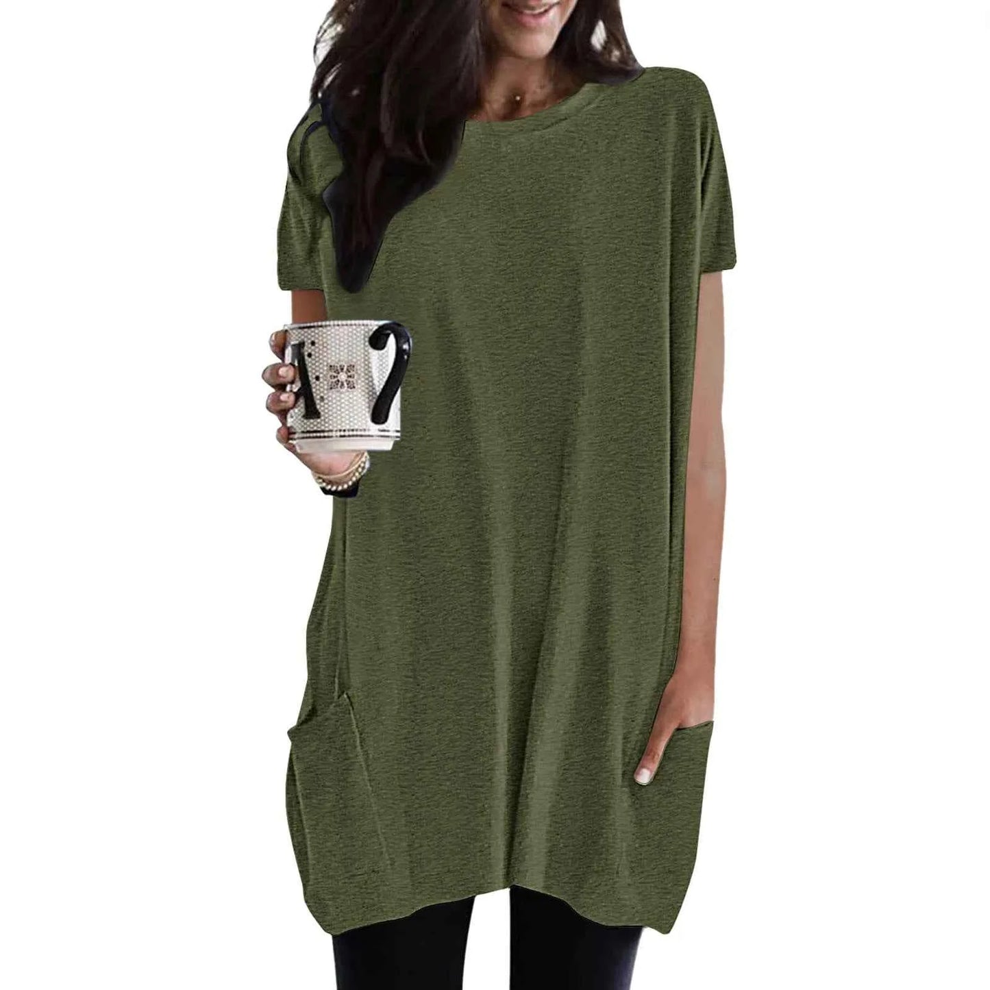 Casual Loose Pocket Tunic