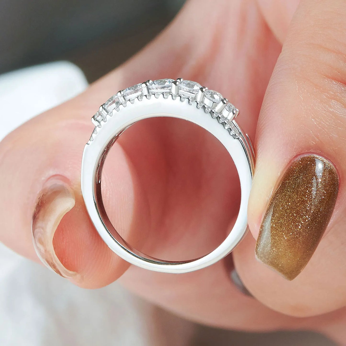 Luxury Moissanite Eternity Band