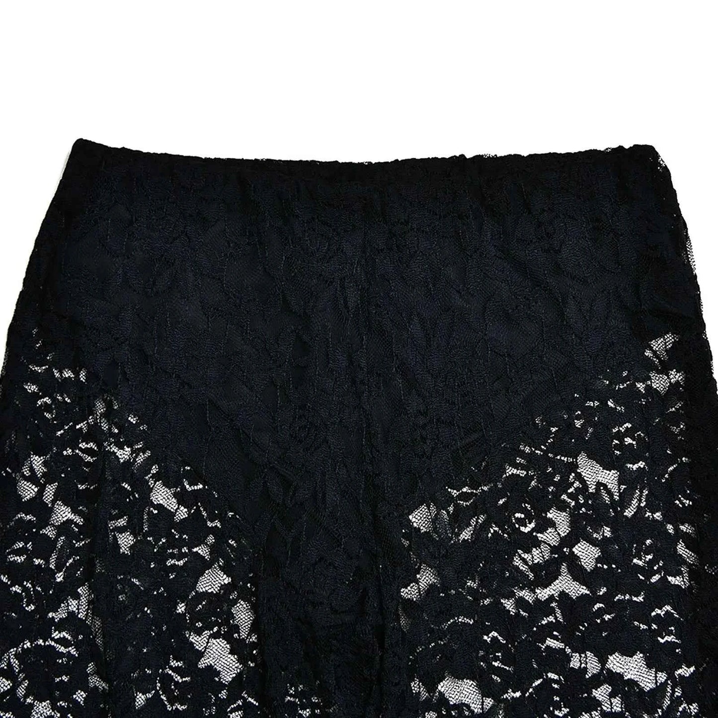 Women’s High-Waisted Lace See-Through Patchwork Pants