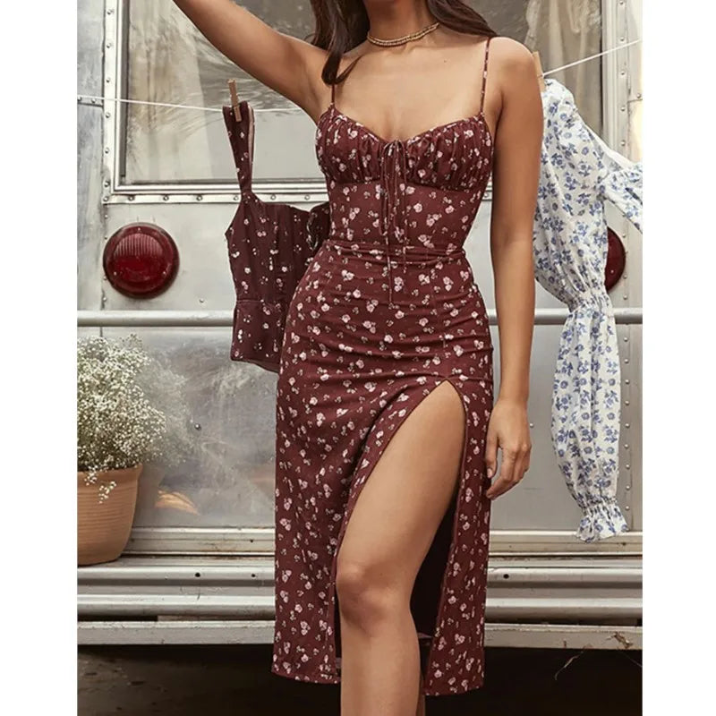 Floral Spaghetti Strap Dress