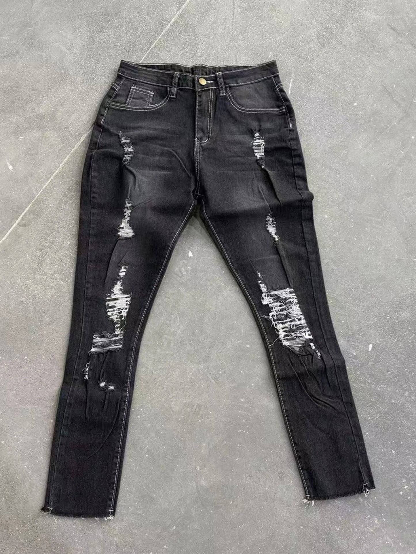 High Waist Ripped Jeans
