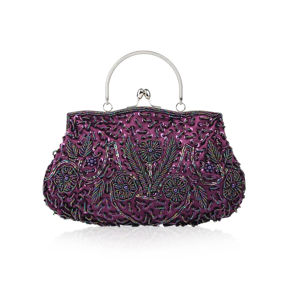Retro Beaded Evening Clutch