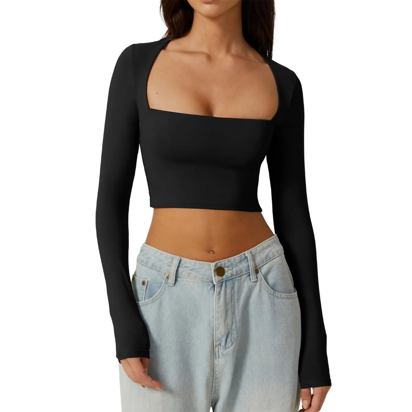 Square Neck Crop Top