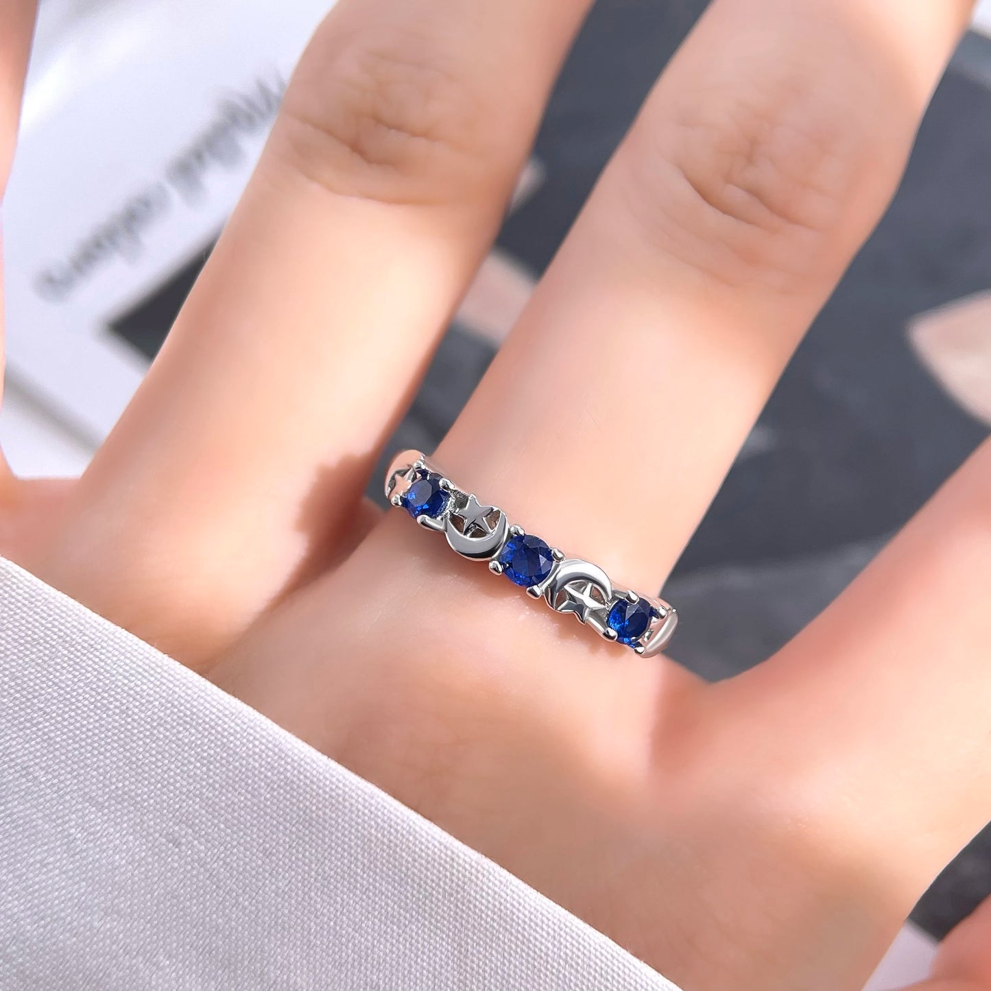 Holiday Outfit Moon Ring