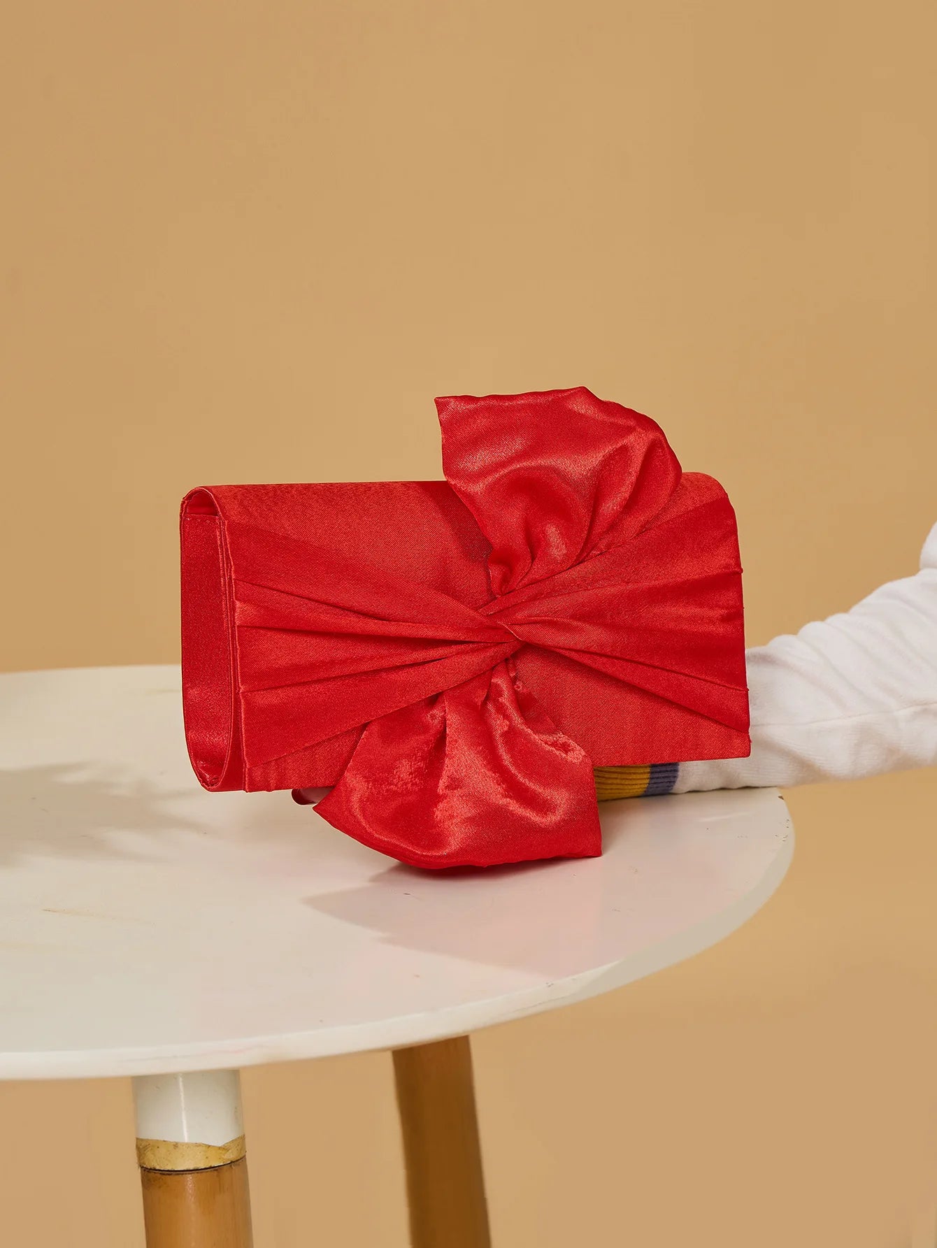 Elegant Pleated Wedding Clutch