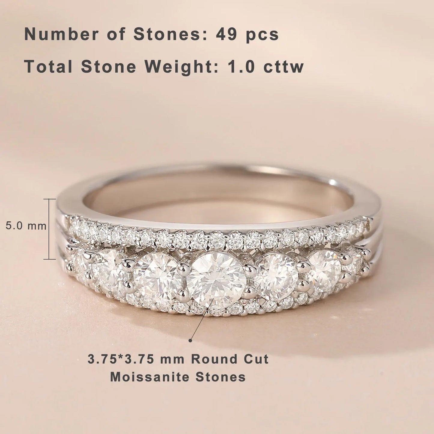 Luxury Moissanite Eternity Band