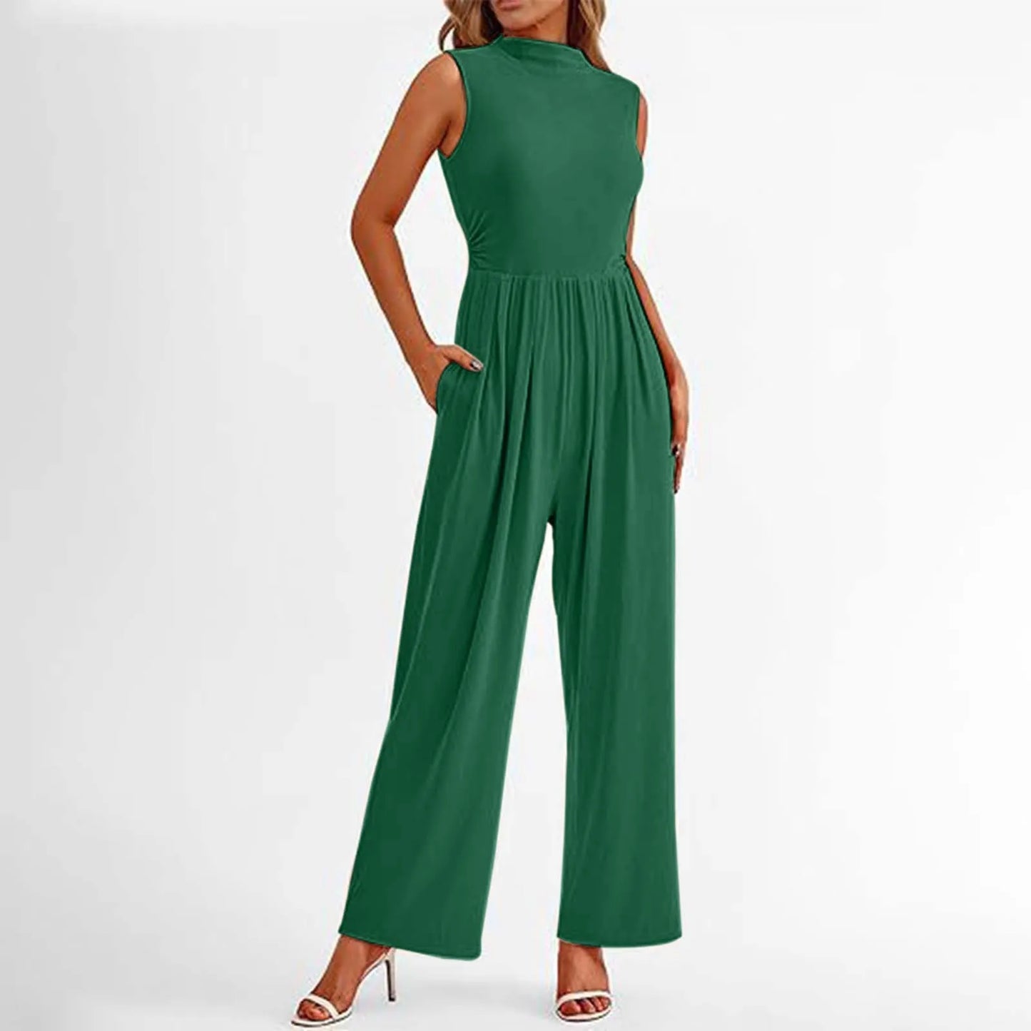 Elegant Chic Sleeveless Wide-Leg Jumpsuit