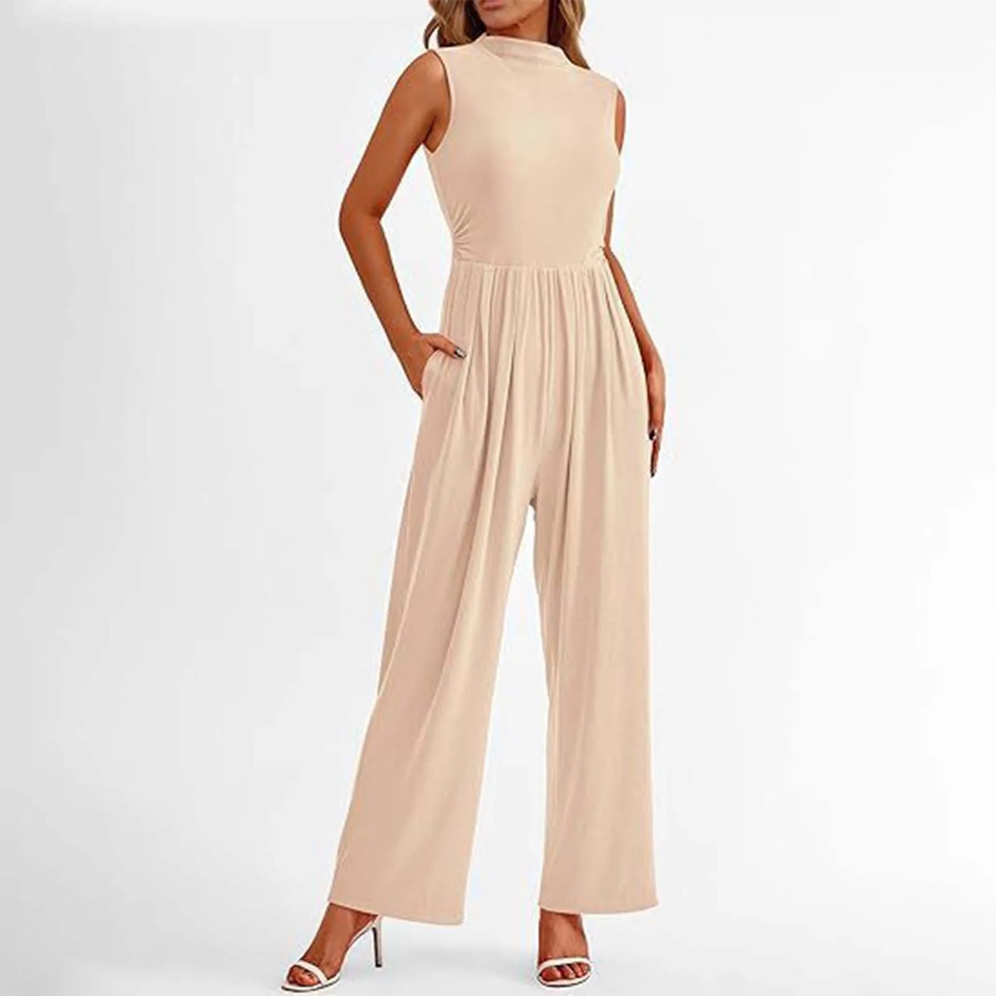Elegant Chic Sleeveless Wide-Leg Jumpsuit