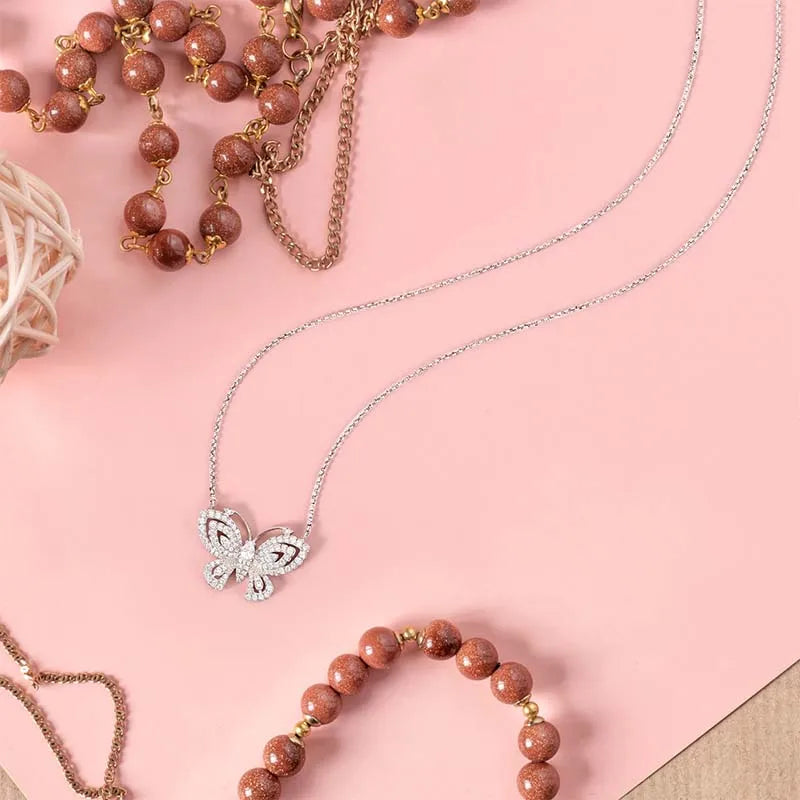 Butterfly Austrian Rhinestone Necklace