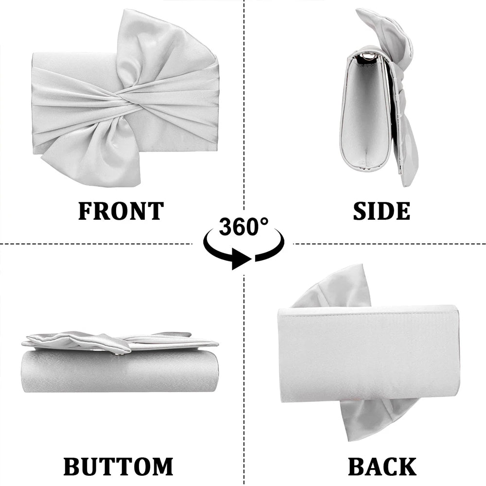 Elegant Pleated Wedding Clutch