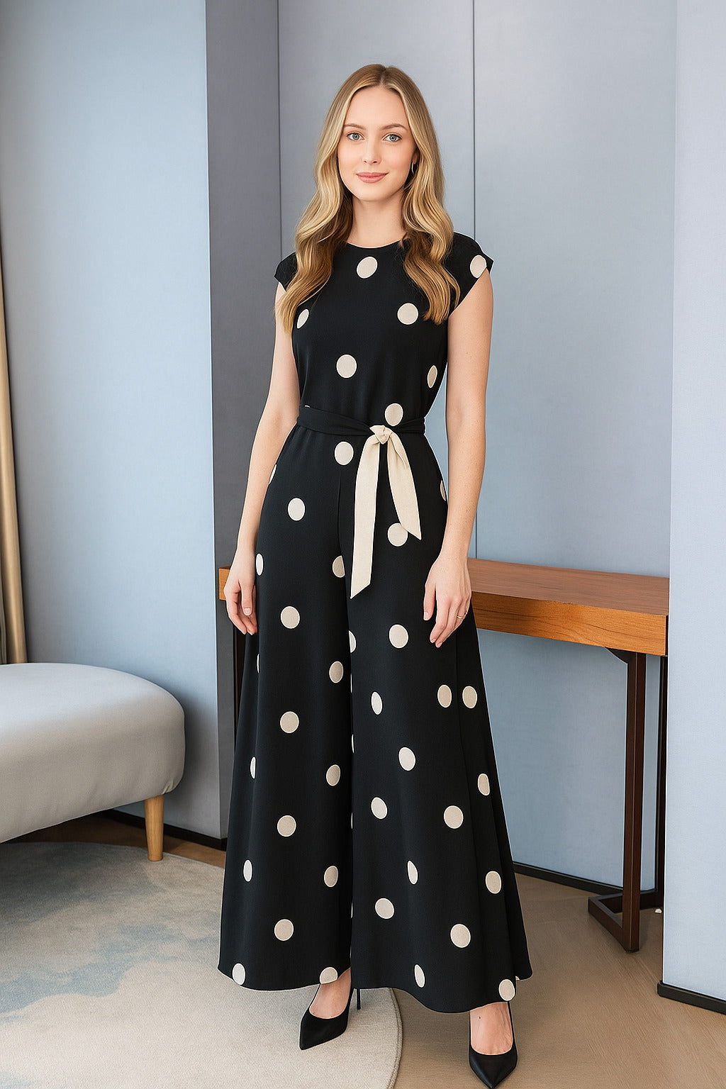 Chiffon Polka Dot Set