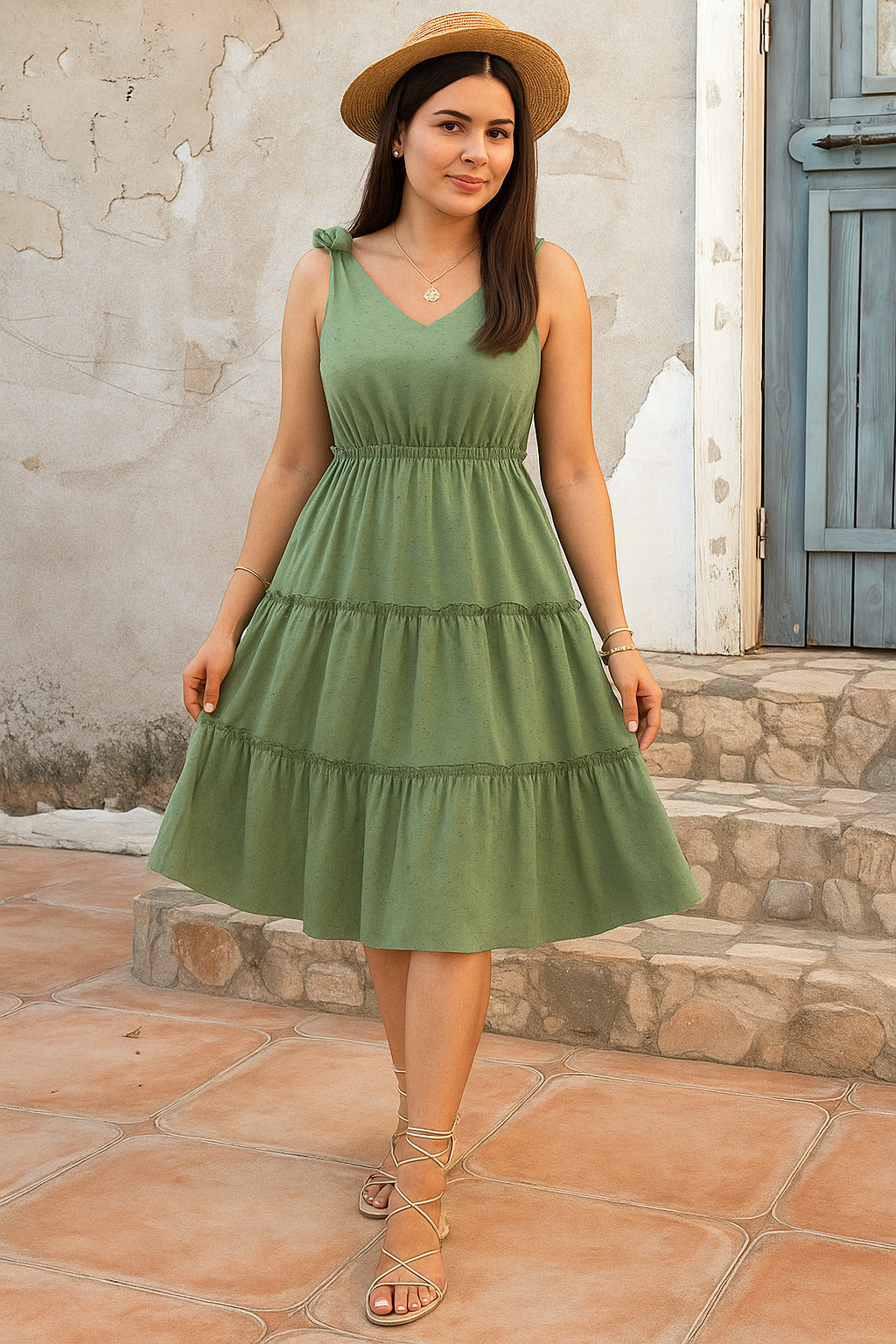 Women’s V-Neck Sleeveless Mini Dress