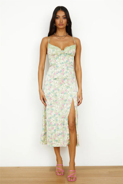 Lace Backless Sling Dress