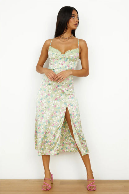 Lace Backless Sling Dress