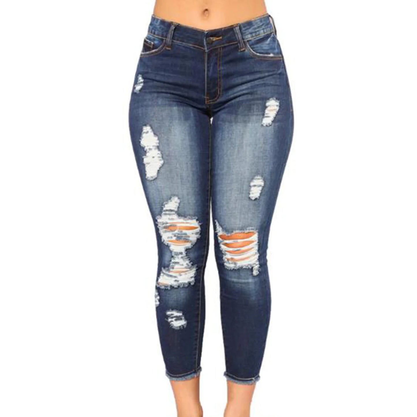 High Waist Ripped Jeans