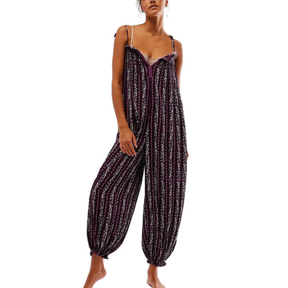 Retro Floral Cami Jumpsuit