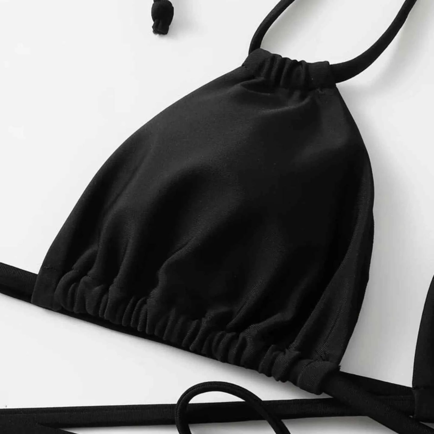Three-Piece Drawstring Bikini Set