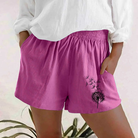 Women’s High-Waisted Lightweight Printed Shorts