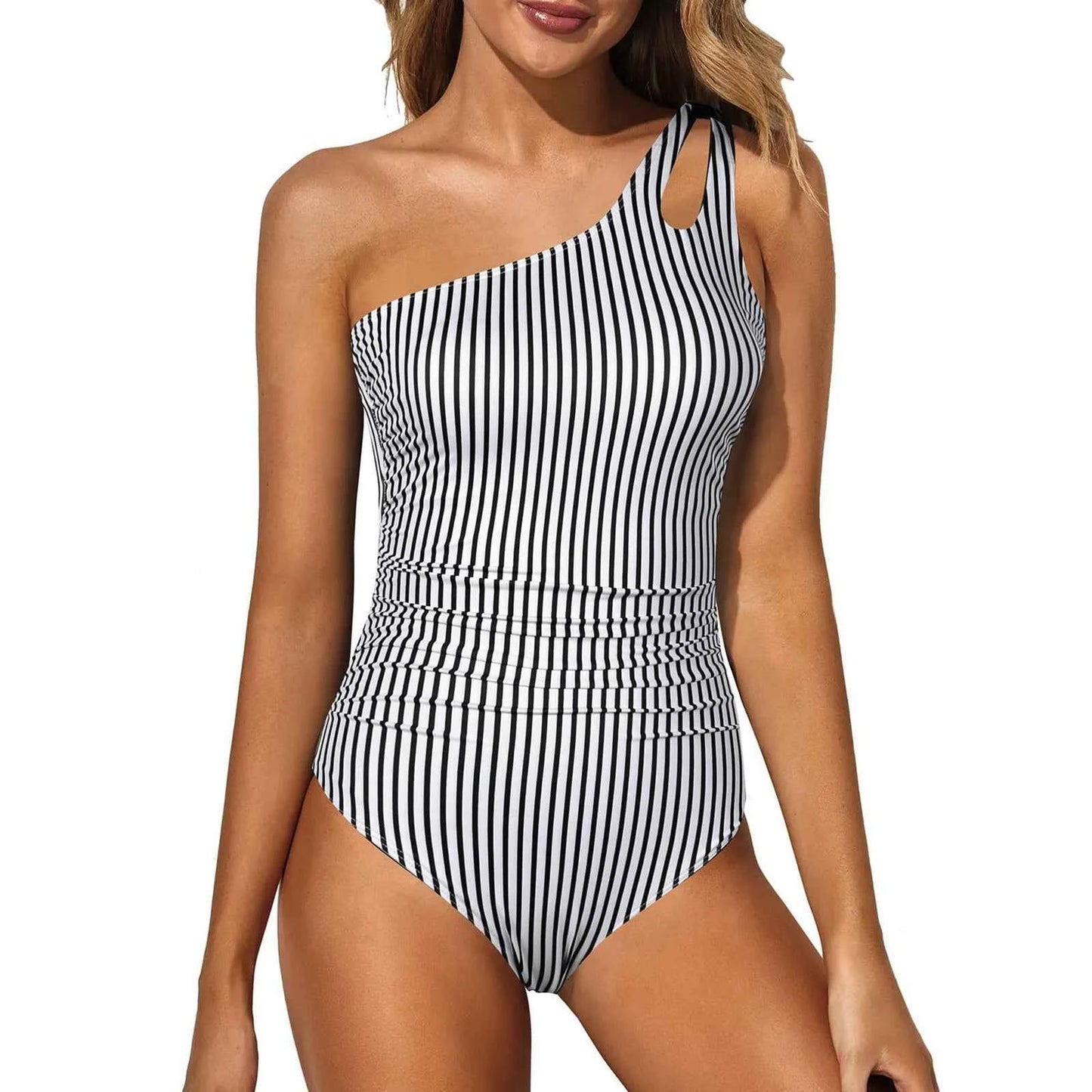Floral One Shoulder Swimsuit