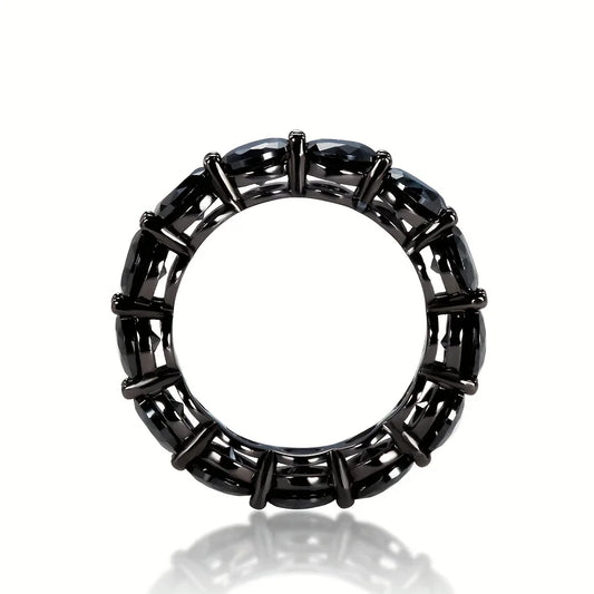 Black Moissanite Ring
