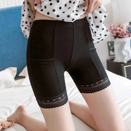 Women's Lace Trim Pocket Safety Shorts