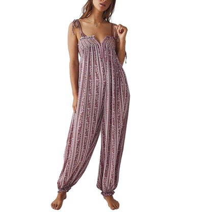 Retro Floral Cami Jumpsuit