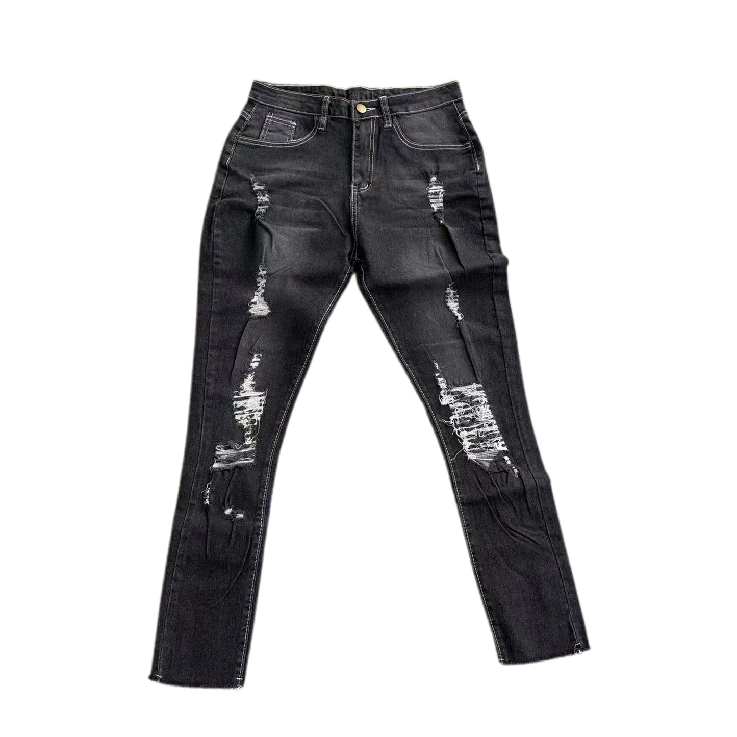 High Waist Ripped Jeans