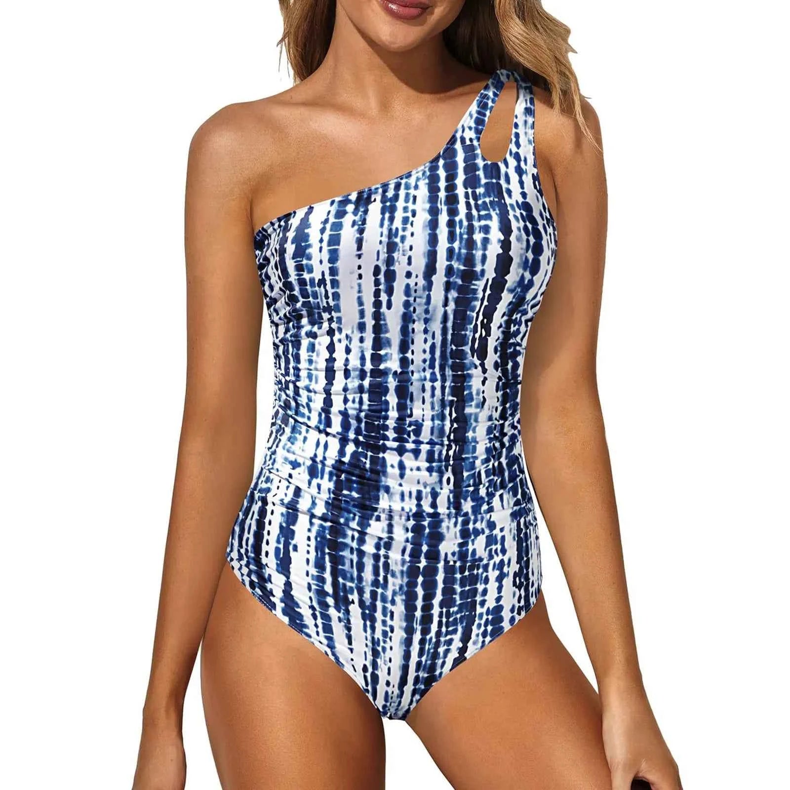 Floral One Shoulder Swimsuit