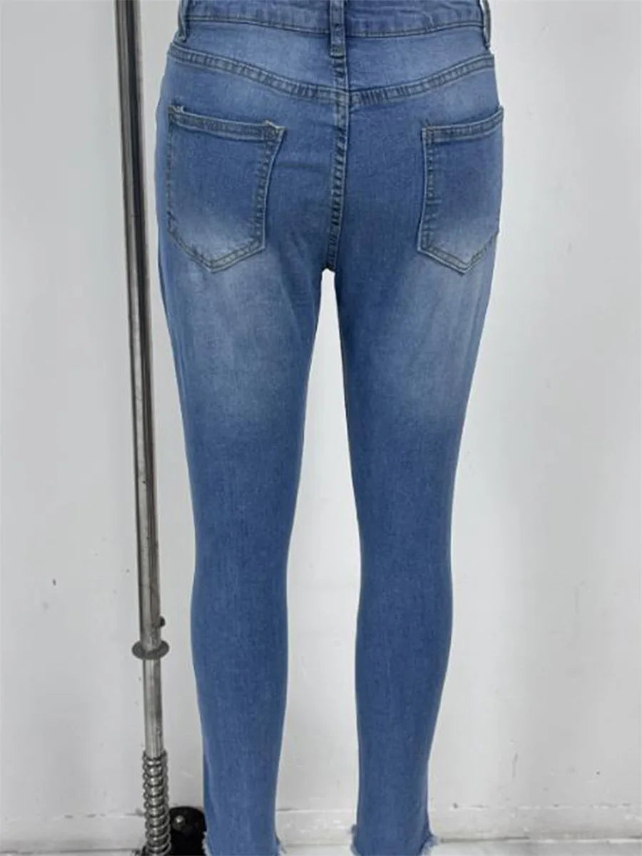 High Waist Ripped Jeans