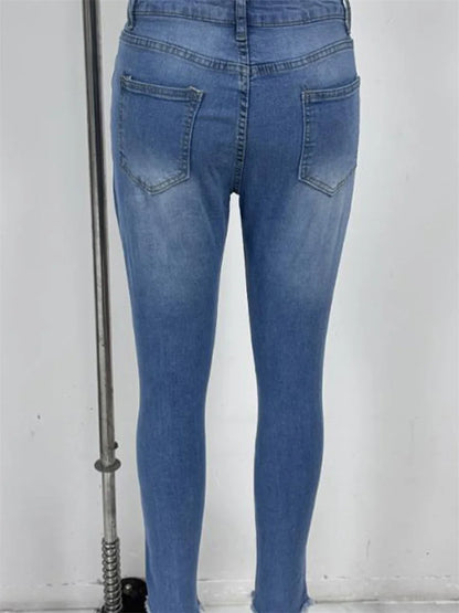 High Waist Ripped Jeans