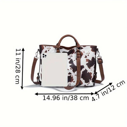 Cow Print Western Tote